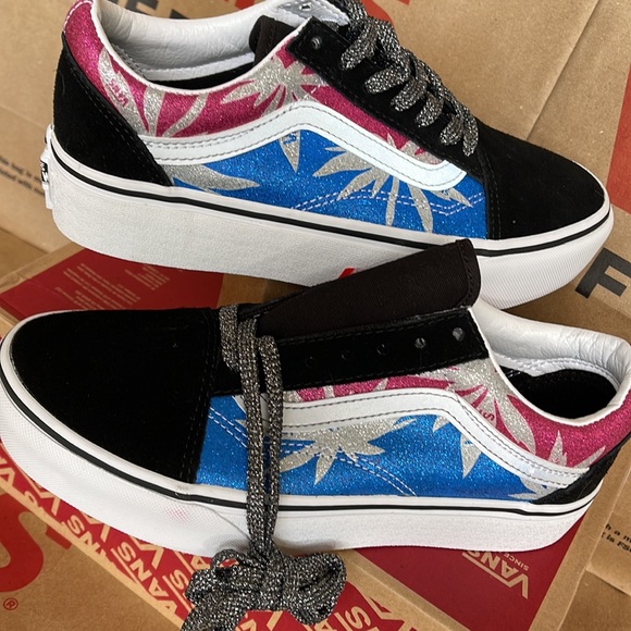 Vans Old Skool After Dark Summerlf/True White WMNS platforms - Picture 11 of 16